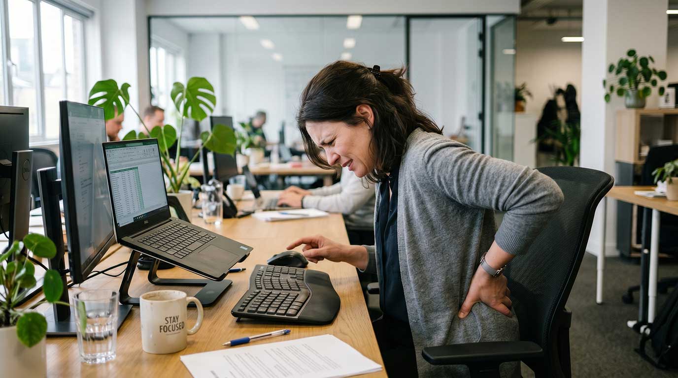 Lesiones más comunes a causa de largos periodos de trabajo